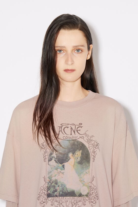 Acne Studios Mehrlagiges T-Shirt mit Logo Wochenangebot