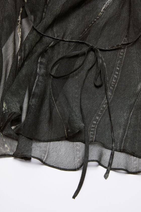 Acne Studios Bluse aus Crêpe mit Schal Letzte 2 Tage