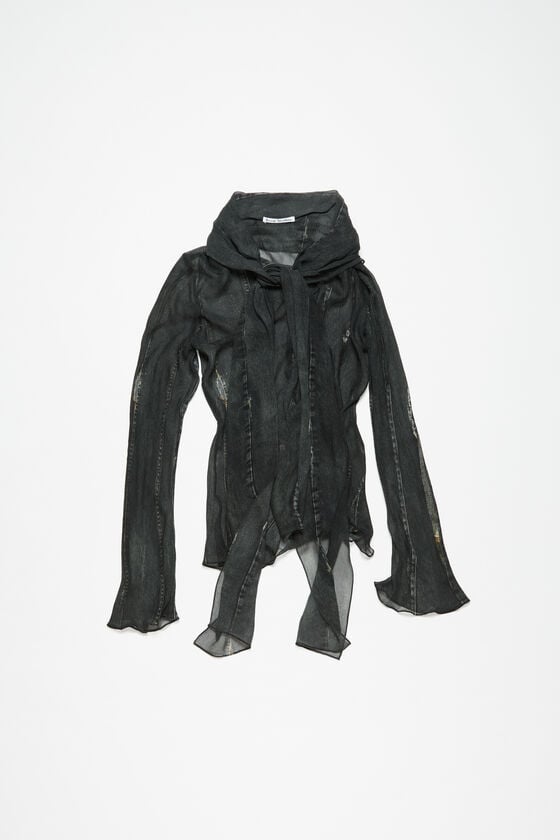Acne Studios Bluse aus Crêpe mit Schal Letzte 2 Tage