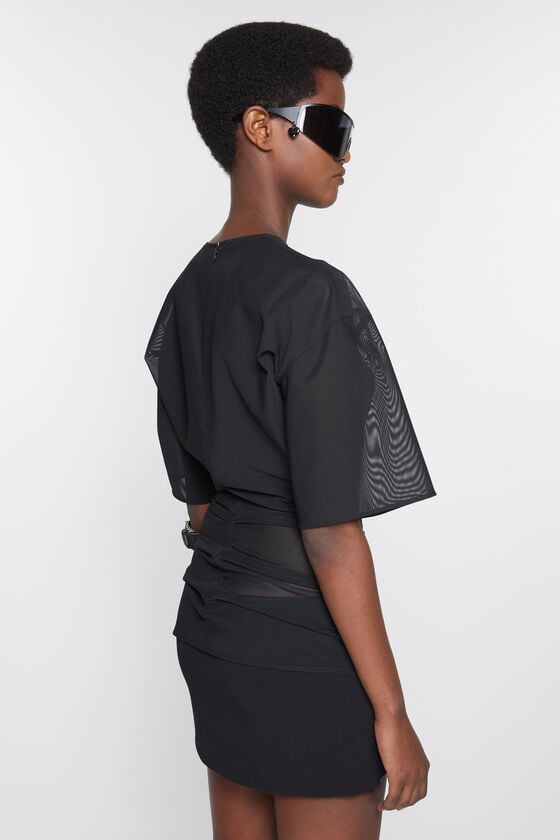 Acne Studios Mesh t-shirt Laufsteg-Show Vierteljährliche Förderung