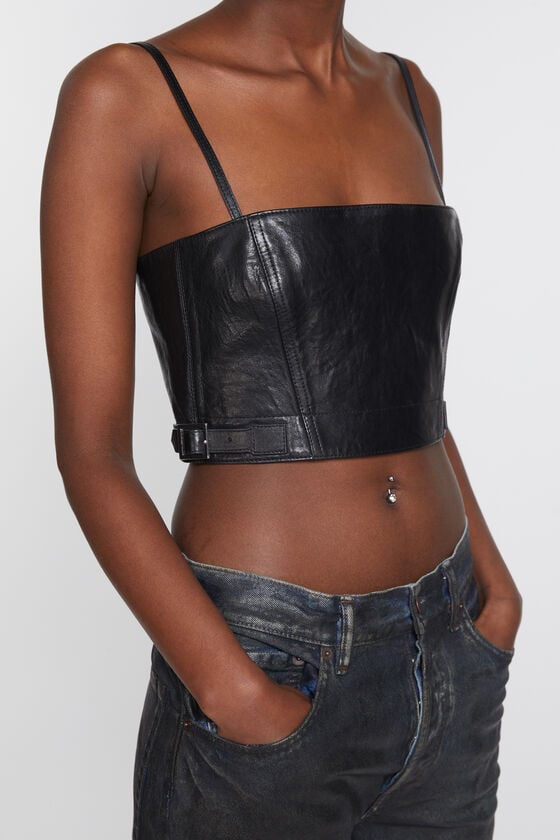 Acne Studios Leather bustier top Laufsteg-Show Riesige Rabatte