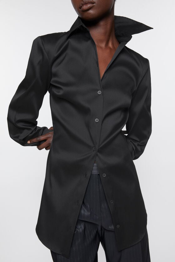 Acne Studios Asymmetric button-up shirt Laufsteg-Show 50% Rabatt mit kostenlosem Versand