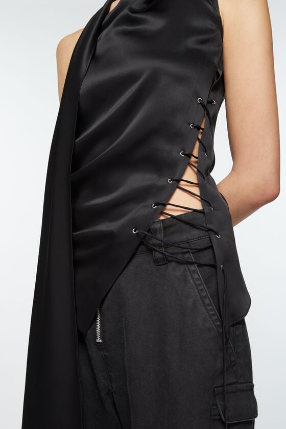 Acne Studios Wickelbluse mit Fransen Kostenloser Versand international