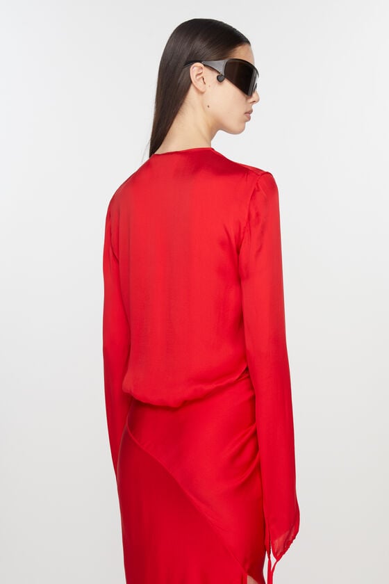 Acne Studios Fließende Seidenbluse Laufsteg-Show Im Verkauf