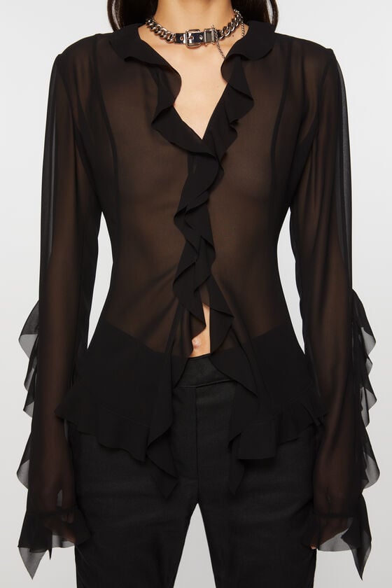 Acne Studios Bluse mit Rüschen 2025