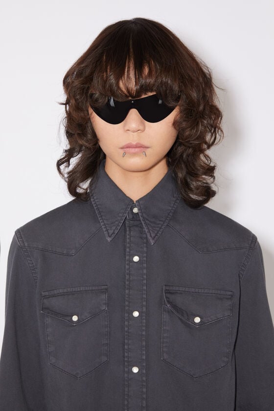 Acne Studios Jeanshemd mit Knopfleiste Verkauf