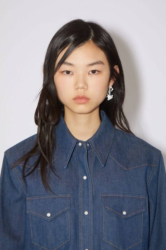 Acne Studios Jeanshemd mit Knopfleiste Hotsell