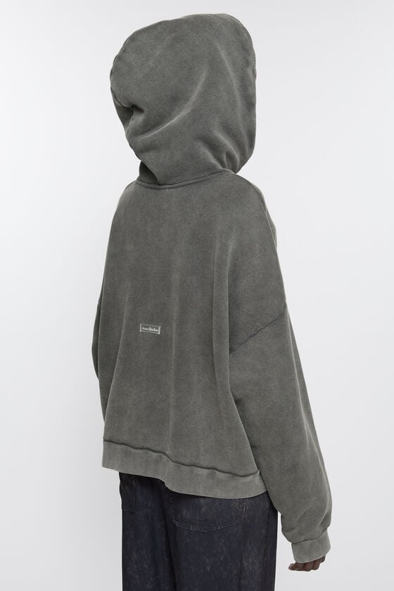 Acne Studios Sweatshirt mit Kapuze und Logoaufnäher Schlussverkauf