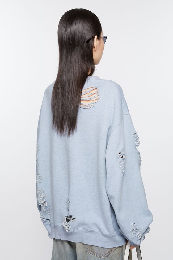 Acne Studios Pullover mit Logoprint im Used-Look Fabrikpreis