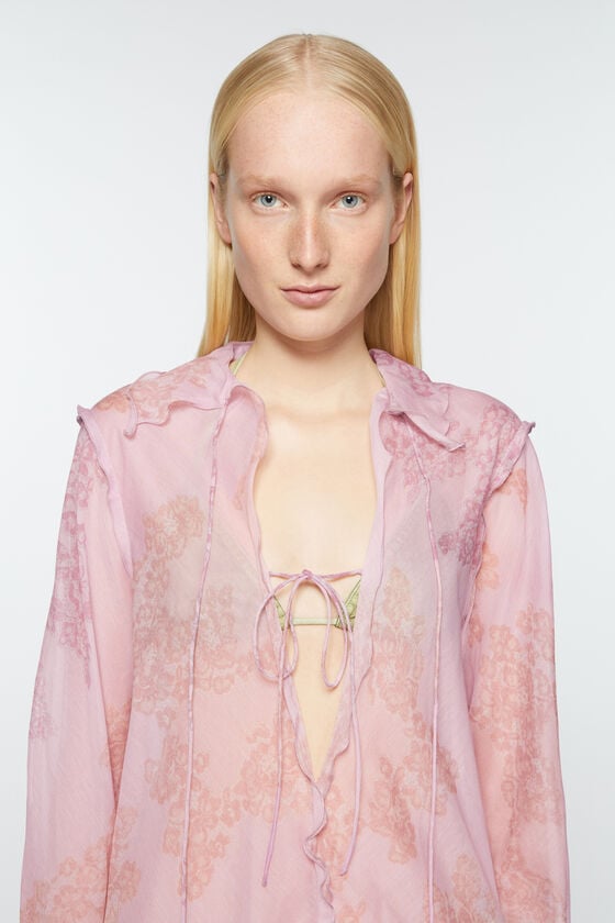 Acne Studios Bedrucktes Kleid aus Chiffon Top Angebot