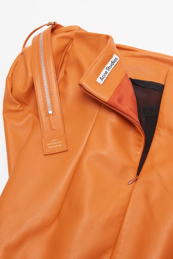 Acne Studios Leather zipper tape dress Laufsteg-Show Räumungsverkauf