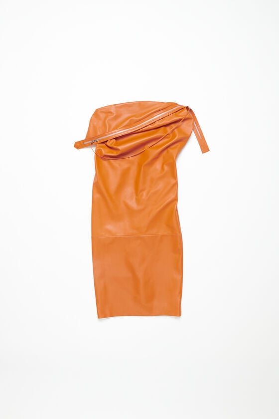 Acne Studios Leather zipper tape dress Laufsteg-Show Räumungsverkauf