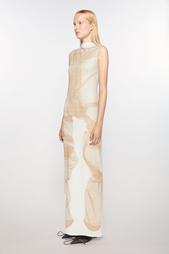 Acne Studios Bedrucktes langes Kleid Laufsteg-Show Super Sparpreis