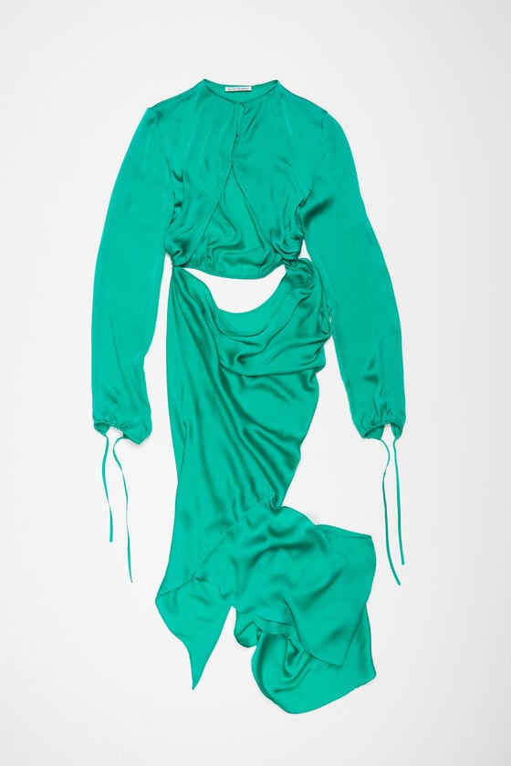 Acne Studios Kleid aus Seide mit Cut-out Laufsteg-Show Begrenzte Freigabe