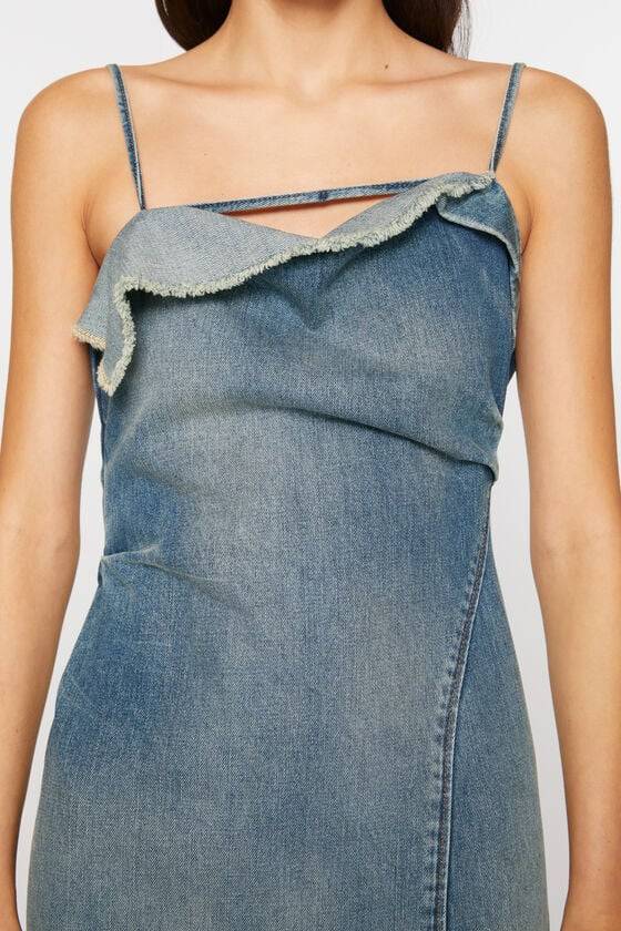 Acne Studios Jeanskleid mit Rüschen Bis zu 50% Rabatt