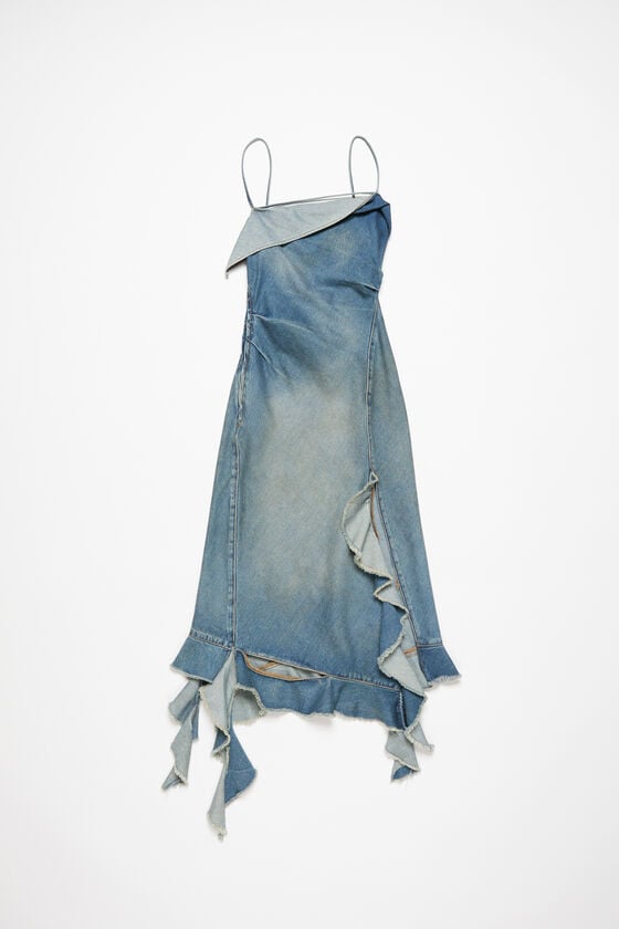 Acne Studios Jeanskleid mit Rüschen Bis zu 50% Rabatt