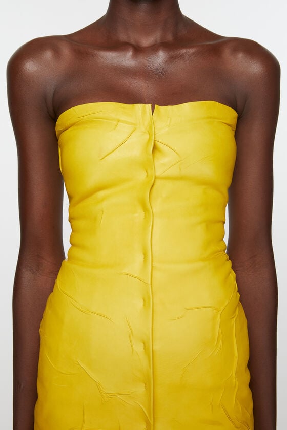 Acne Studios Bustierkleid aus Leder Laufsteg-Show Sonderangebot der Fabrik