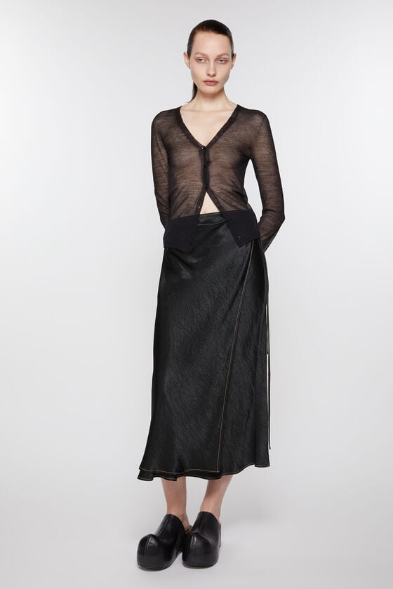Acne Studios Wickelrock aus Satin Heißer Verkauf