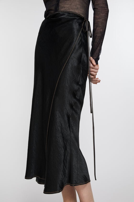 Acne Studios Wickelrock aus Satin Heißer Verkauf