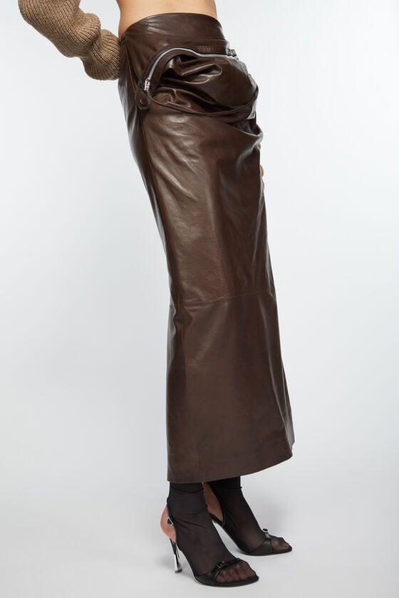 Acne Studios Leather zipper tape skirt Laufsteg-Show Exklusive Angebote