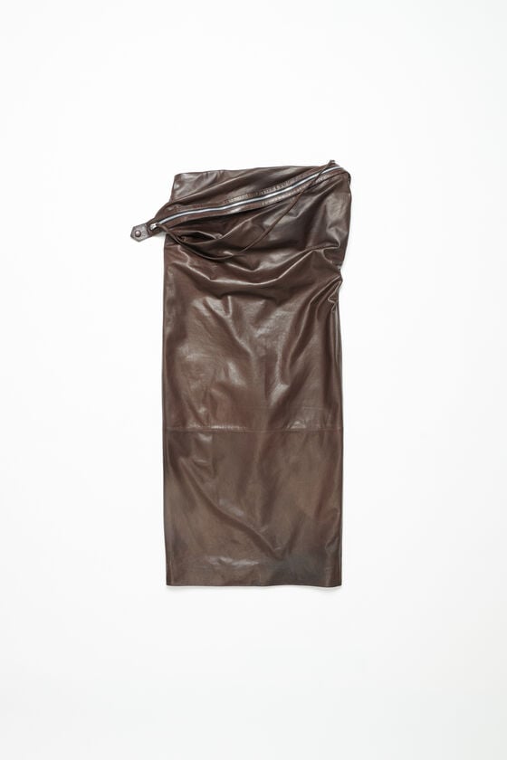 Acne Studios Leather zipper tape skirt Laufsteg-Show Exklusive Angebote