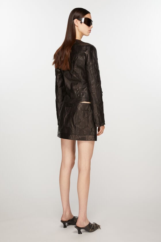 Acne Studios Minirock aus Knitterleder Laufsteg-Show Super Sparpreis