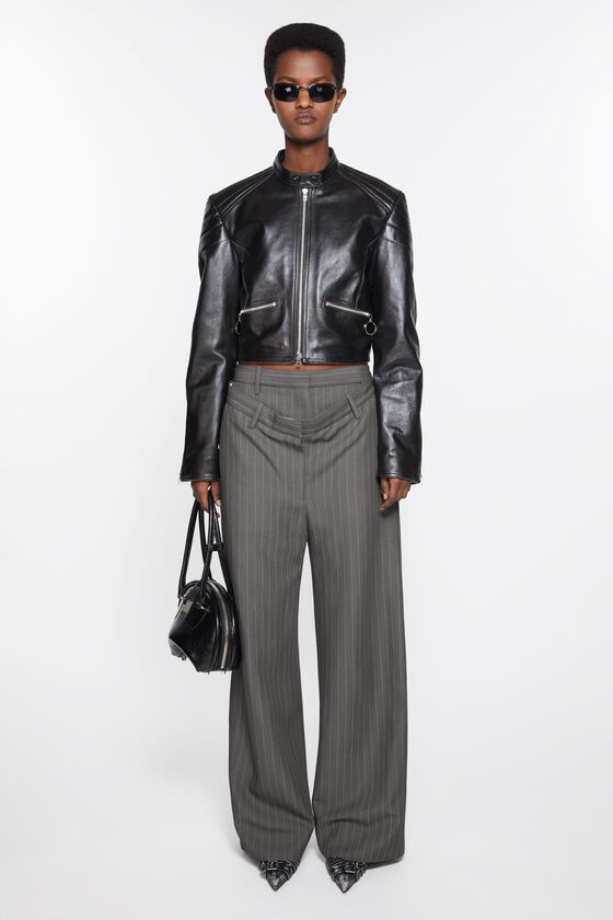 Acne Studios Dekonstruierte Nadelstreifenhose Black Friday Preise