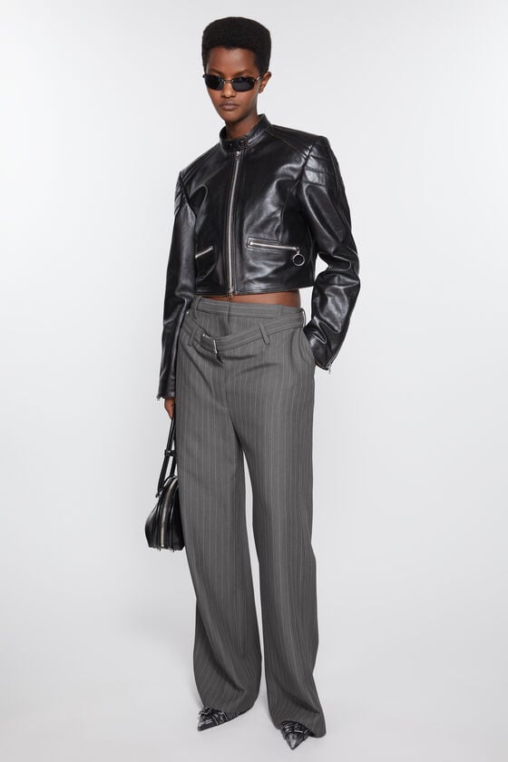 Acne Studios Dekonstruierte Nadelstreifenhose Black Friday Preise