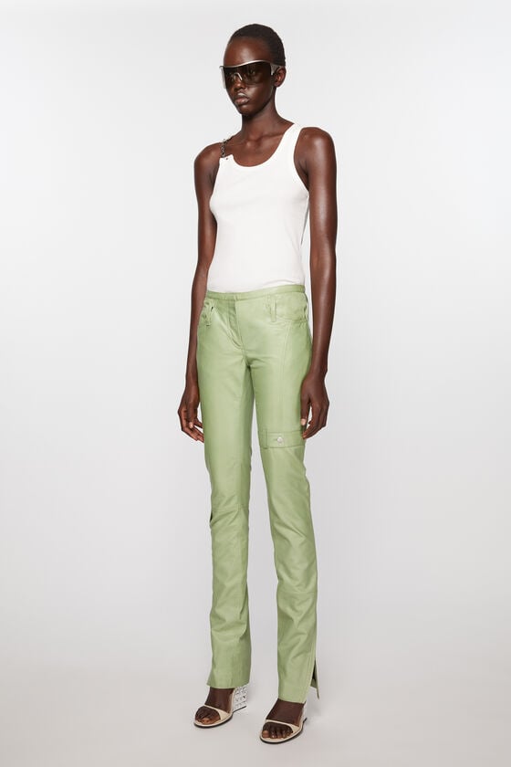 Acne Studios Lederhosen Laufsteg-Show Sonderangebot
