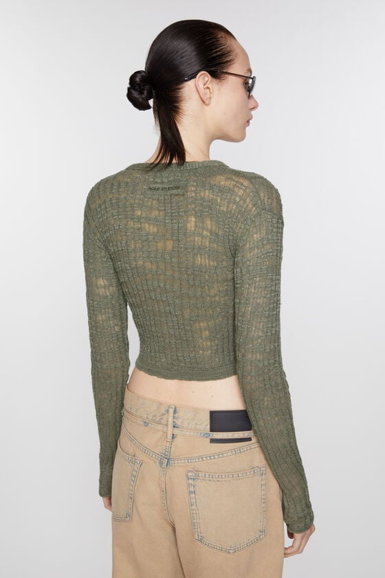 Acne Studios Strickjacke aus breitem Rippstrick Lagerräumung