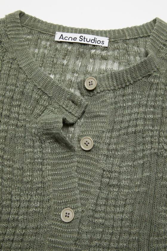 Acne Studios Strickjacke aus breitem Rippstrick Lagerräumung