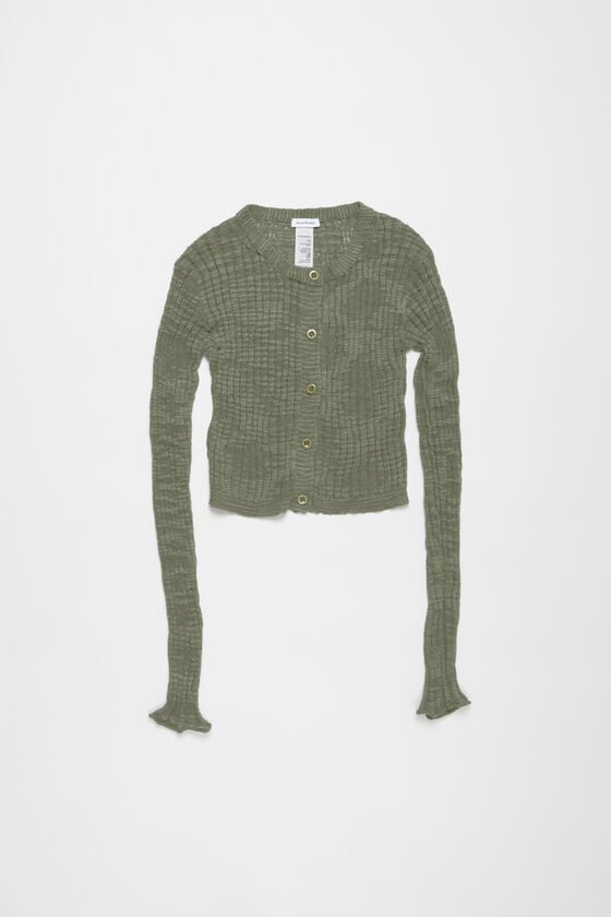 Acne Studios Strickjacke aus breitem Rippstrick Lagerräumung