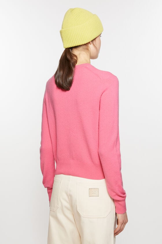 Acne Studios Verzierte Face-Logo-Strickjacke Räumungsverkauf