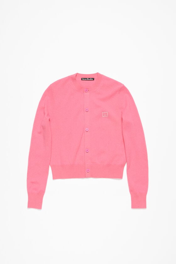 Acne Studios Verzierte Face-Logo-Strickjacke Räumungsverkauf