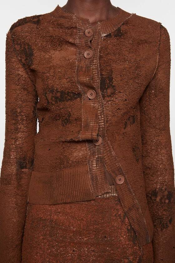 Acne Studios Strickjacke mit asymmetrischer Knopfleiste Laufsteg-Show Wochenangebot
