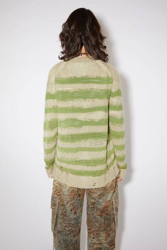Acne Studios Distressed stripe cardigan Letzte 3 Tage