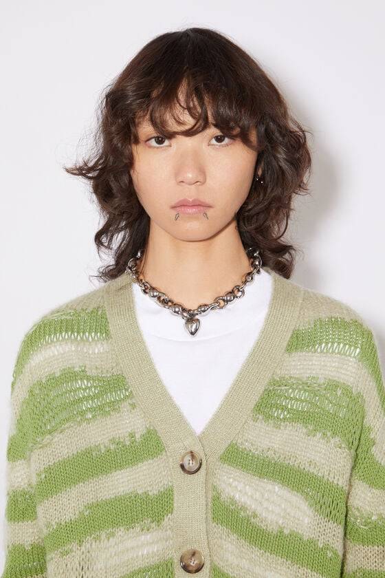 Acne Studios Distressed stripe cardigan Letzte 3 Tage