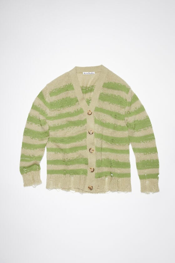 Acne Studios Distressed stripe cardigan Letzte 3 Tage
