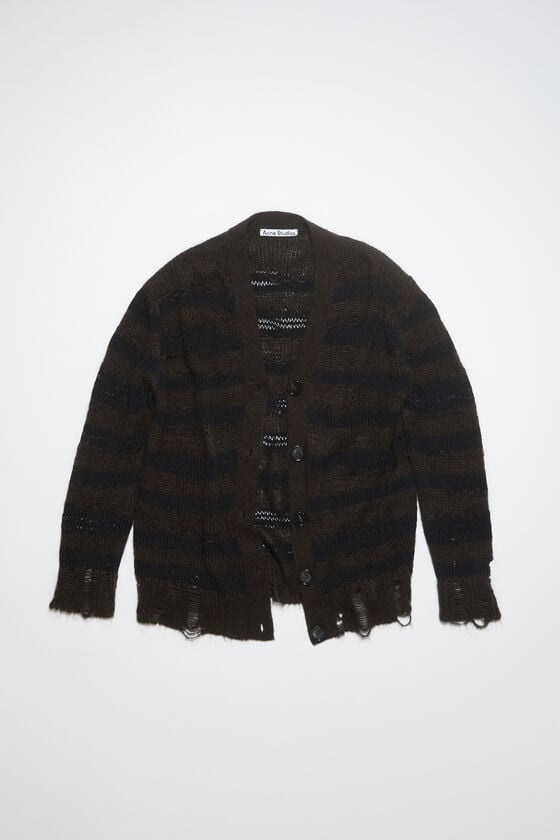 Acne Studios Gestreifter Cardigan im Used-Look Bis zu 60% Rabatt