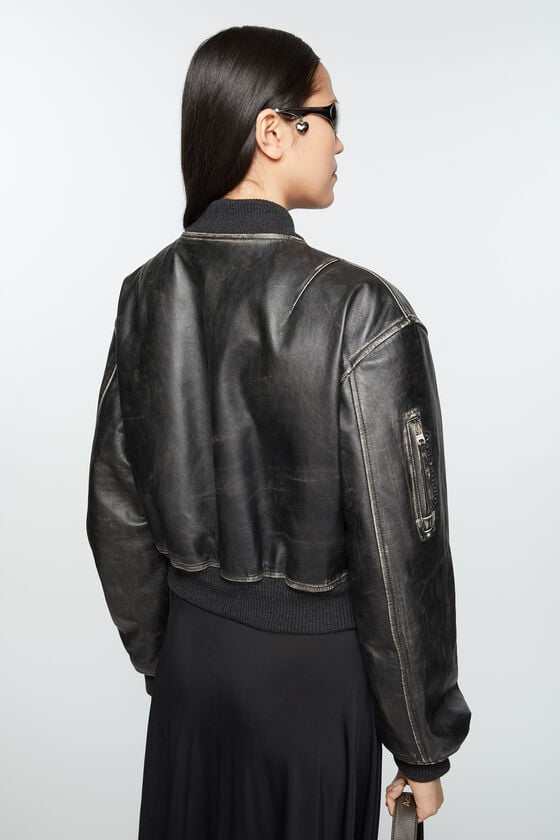 Acne Studios Bomberjacke aus Leder Fabrikladen