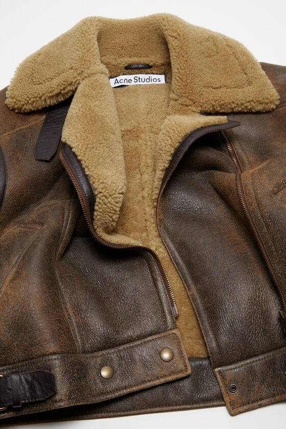 Acne Studios Lederjacke mit Shearling Begrenzt auf 3 Tage