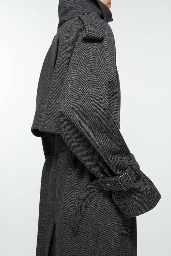 Acne Studios Mantel mit Gürtel Im Verkauf