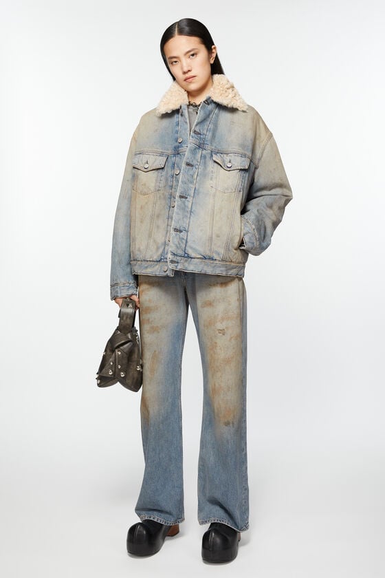 Acne Studios Jacke mit Jeanspelzbesatz - Oversize-Passform zollfrei