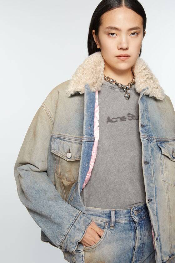 Acne Studios Jacke mit Jeanspelzbesatz - Oversize-Passform zollfrei