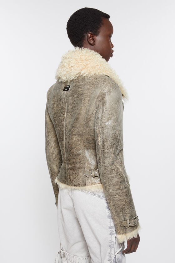 Acne Studios Lederjacke mit Shearling Rabatte dieses Monats