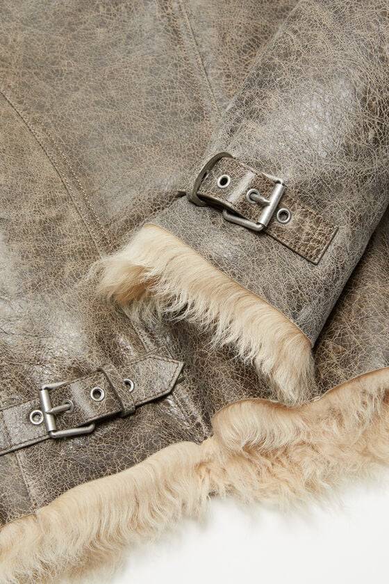 Acne Studios Lederjacke mit Shearling Rabatte dieses Monats
