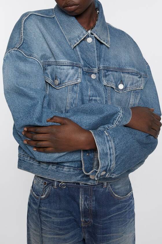 Acne Studios Jeansjacke - Lockere Cropped-Passform Outlet