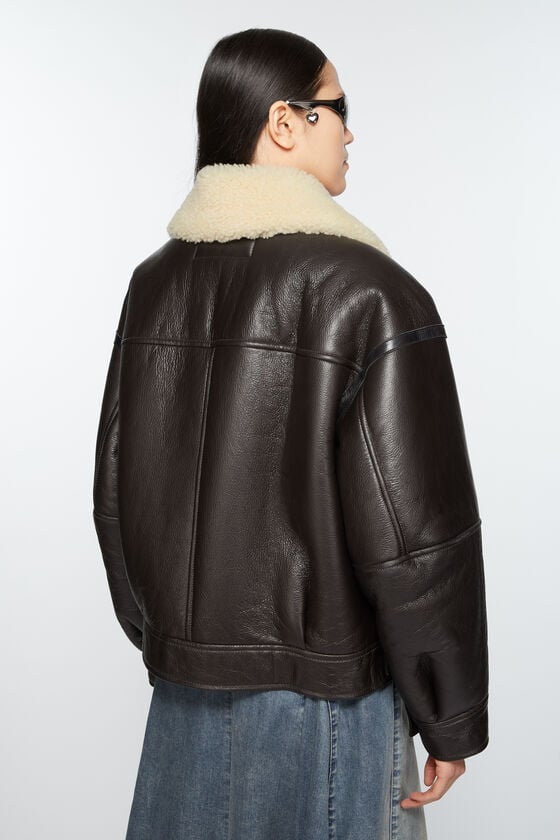 Acne Studios Lederjacke mit Shearling Blitzverkäufe