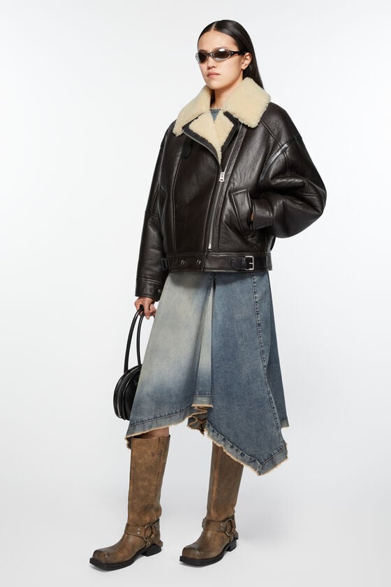 Acne Studios Lederjacke mit Shearling Blitzverkäufe