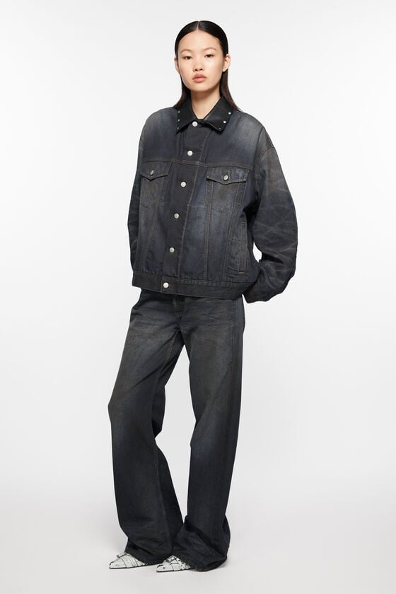 Acne Studios Jeansjacke – Übergroße Passform Limitierter Zeitrabatt